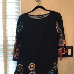 Floral Black Patterned Dress